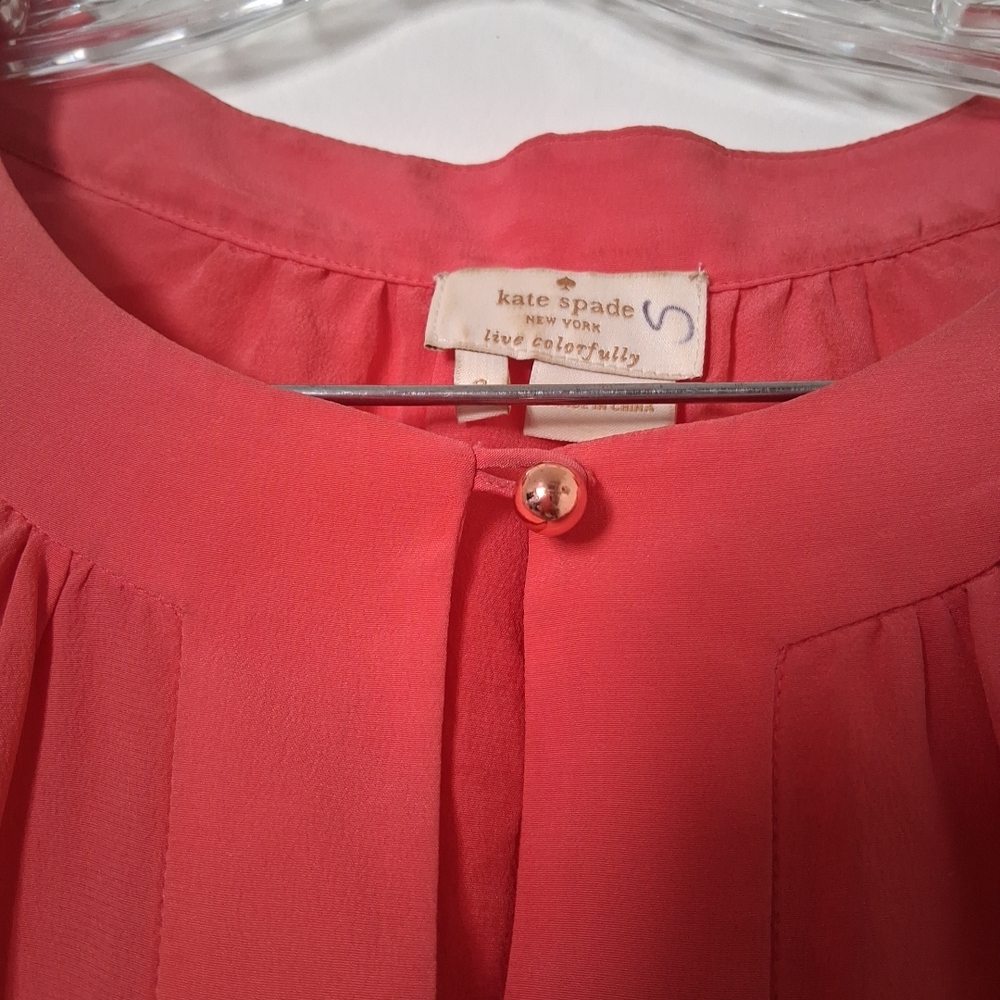 Kate Spade Coral Blouse - Picture 4 of 5